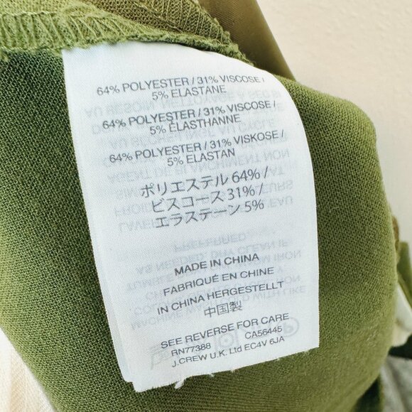 J. Crew High-Rise Cameron Pants 14 Olive Green Business Career Pants - Picture 6 of 6